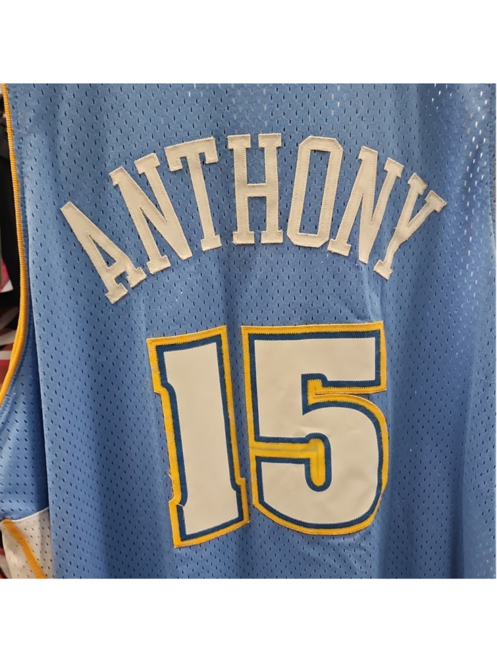 Nike Denver Nuggets Carmelo Anthony #15 Blue Men’s XXL Basketball Jersey NBA - Picture 8 of 8